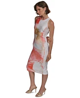 Donna Karan New York Women's Abstract-Print Sheath Dress