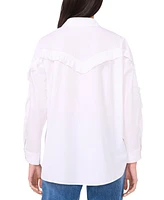 Parker Women's The Amora Ruffle-Trim Button-Front Cotton Shirt