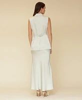 Avec Les Filles Women's Bias-Cut Trumpet Maxi Skirt