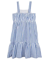 Rare Editions Toddler and Little Girls Lemon Seersucker Dress