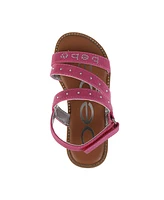 Bebe Little Girls Flat with Rhinestone and Ornamentation Sandals
