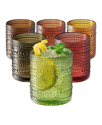 The Wine Savant Khen Hobnail Beaded Highball Tumbler, Set of 6