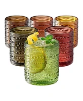 The Wine Savant Khen Hobnail Beaded Highball Tumbler, Set of 6