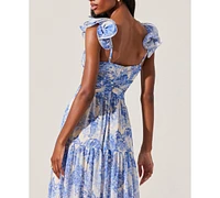 Astr the Label Women's Fritillaria Ruffle-Sleeve Maxi Dress