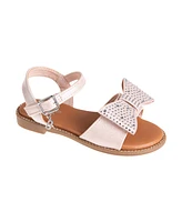 Bebe Little Girls Fashion with Special Rhinestone Bow Sandals