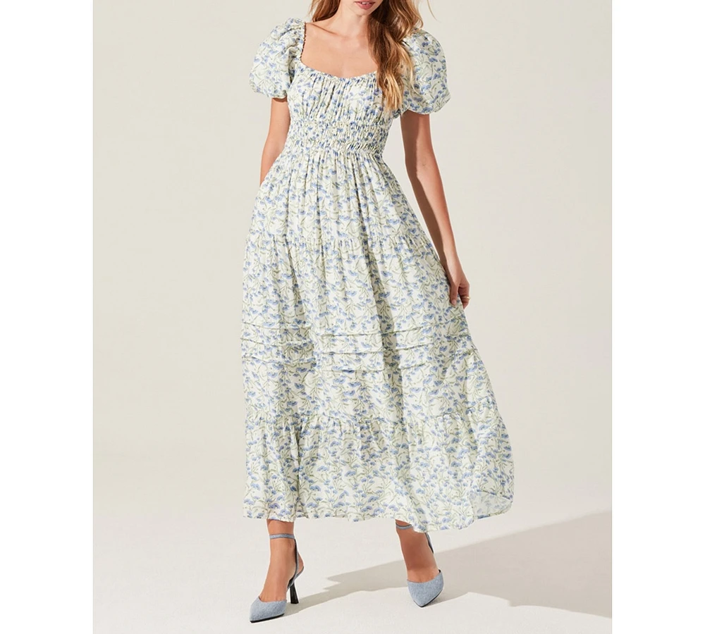 Astr the Label Women's Florentina Puff-Sleeve Maxi Dress