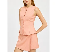 En Saison Women's Amira Peplum Top