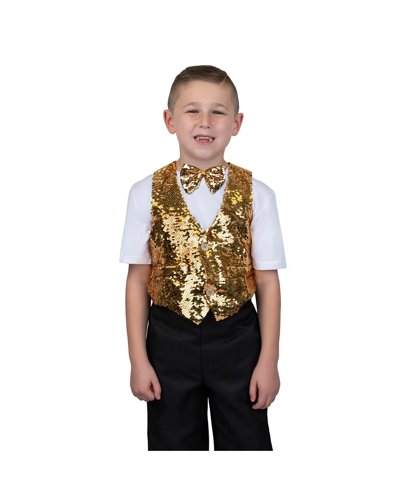 Sequin Vest with Bowtie