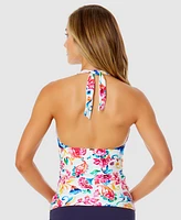 Anne Cole Women's Watercolor Paisley Marilyn Halter Tankini Top
