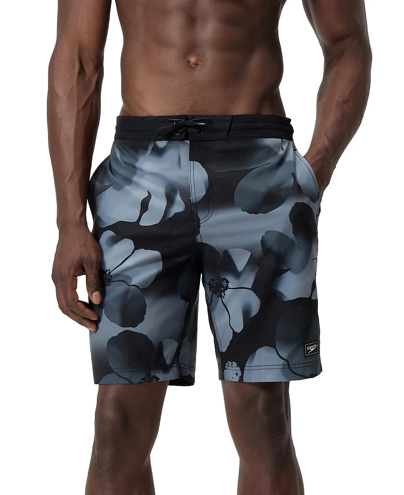 Speedo Men's Bondi Basin Abstract Print Drawstring 9" Boardshorts