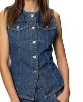 Sanctuary Women's Maritime Button-Front Denim Vest