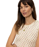 Sanctuary Women's Cotton Summer Shell Open-Stitch Dress