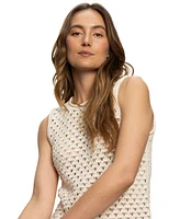 Sanctuary Women's Cotton Open-Stitch Sleeveless Tank