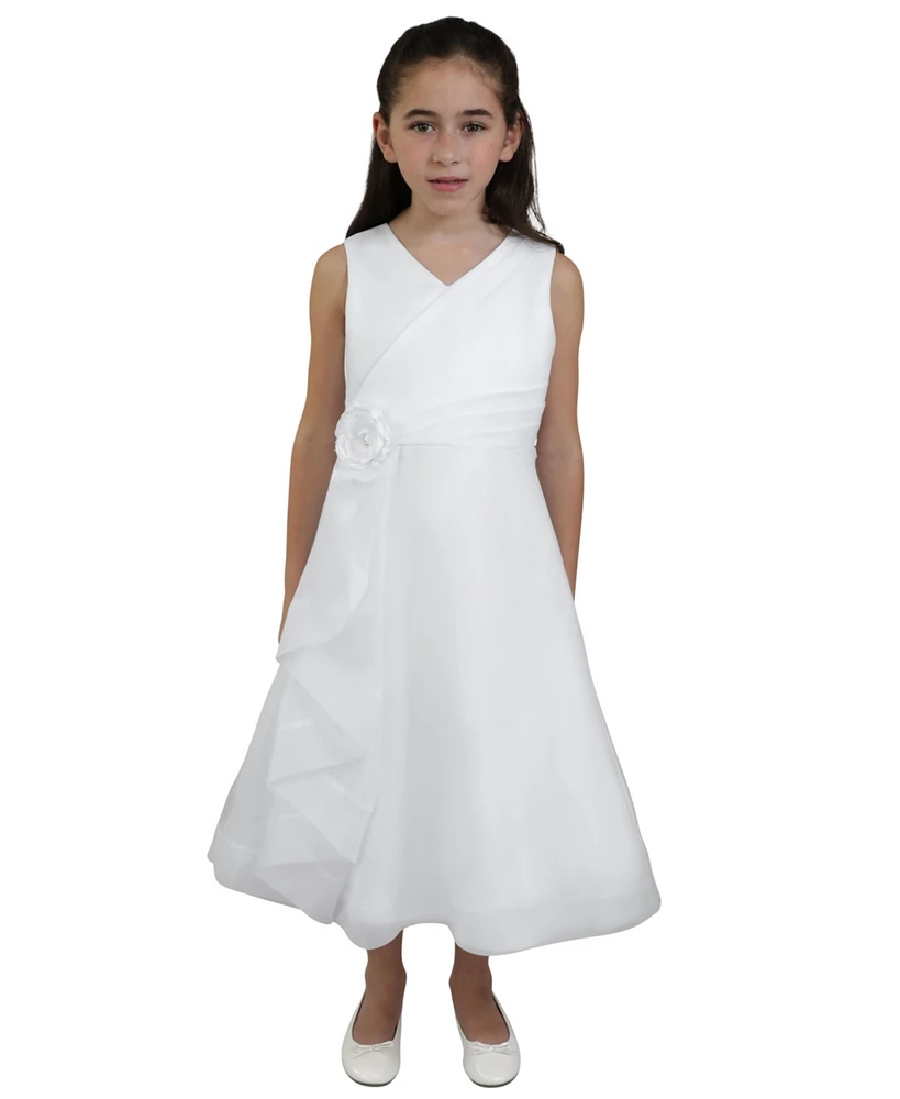 Us Angels Little and Big Girls V neckline Dress