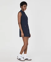 French Connection Women's Azra Twill Sleeveless Shirtdress