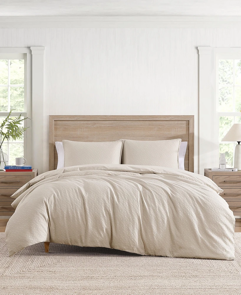 Tommy Hilfiger Monogram Matelasse 3-Pc. Duvet Cover Set