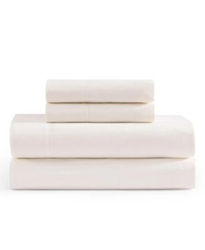 Tommy Hilfiger Solid 200 Thread Count Cotton Percale Sheet Set
