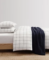 Tommy Hilfiger Modern Windowpane Faux Linen 3-Pc. Comforter Set