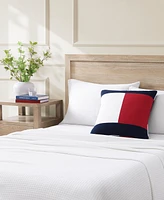 Tommy Hilfiger Flag Seersucker Square Pillow, 20" X 20"