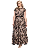 Xscape Plus Embellished 3D Flower Ball Gown
