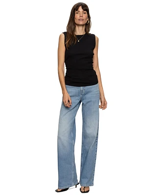 Sanctuary Women's Ribbed Ruched Sleeveless Tank