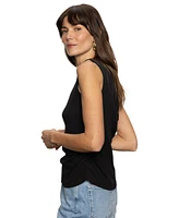 Sanctuary Women's Ribbed Ruched Sleeveless Tank
