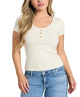 Guess Women's Karin Ribbed Scoop-Neck Top