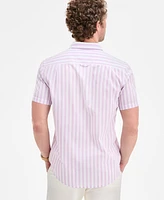 Club Room Men's Bengali Short Sleeved Striped Button-Down Shirt, Exclusively at Macy's