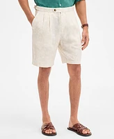 Club Room Men's Paisley Pleated Linen 9" Shorts, Exclusively at Macy's