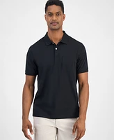Club Room Men's Solid Jersey Polo with Pocket, Created for Macy's