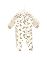 Hudson Baby Boys Cotton Sleep and Play, Teddy Bears, 0-3 Months