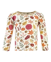 Hudson Baby Girls Thermal Long Sleeve Tees 5pk, Acorn Botanical, 18-24 Months
