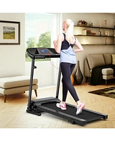 Electric Foldable Treadmill with Lcd Display and Heart Rate Sensor
