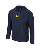 Colosseum Men's Navy Michigan Wolverines Long Sleeve Hooded T-Shirt