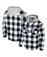 Colosseum Men's Black/White Tcu Horned Frogs Buffalo Plaid Full-Zip Jacket
