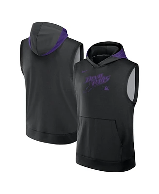 Nike Men's Black Tampa Bay Rays Authentic Collection Performance Sleeveless Pullover Hoodie
