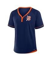 Fanatics Women's Navy Detroit Tigers Cooperstown Collection League Diva V-Neck T-Shirt