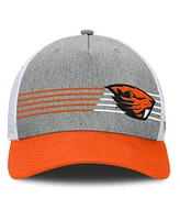 Fanatics Men's Heather Gray/Orange Oregon State Beavers Profile Trucker Adjustable Hat