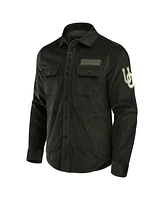 Fanatics Men's Olive Oregon Ducks Corduroy Full-Button Shacket
