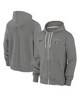 Nike Men's Charcoal Seattle Mariners Authentic Collection Travel Performance Full-Zip Hoodie