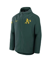Nike Men's Green Athletics Authentic Collection Raglan Performance Full-Zip Jacket