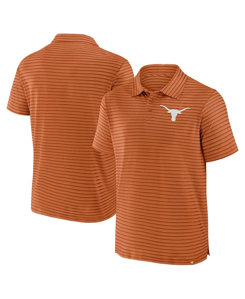 Fanatics Men's Texas Orange Longhorns Victory Calls Stripe Polo Shirt