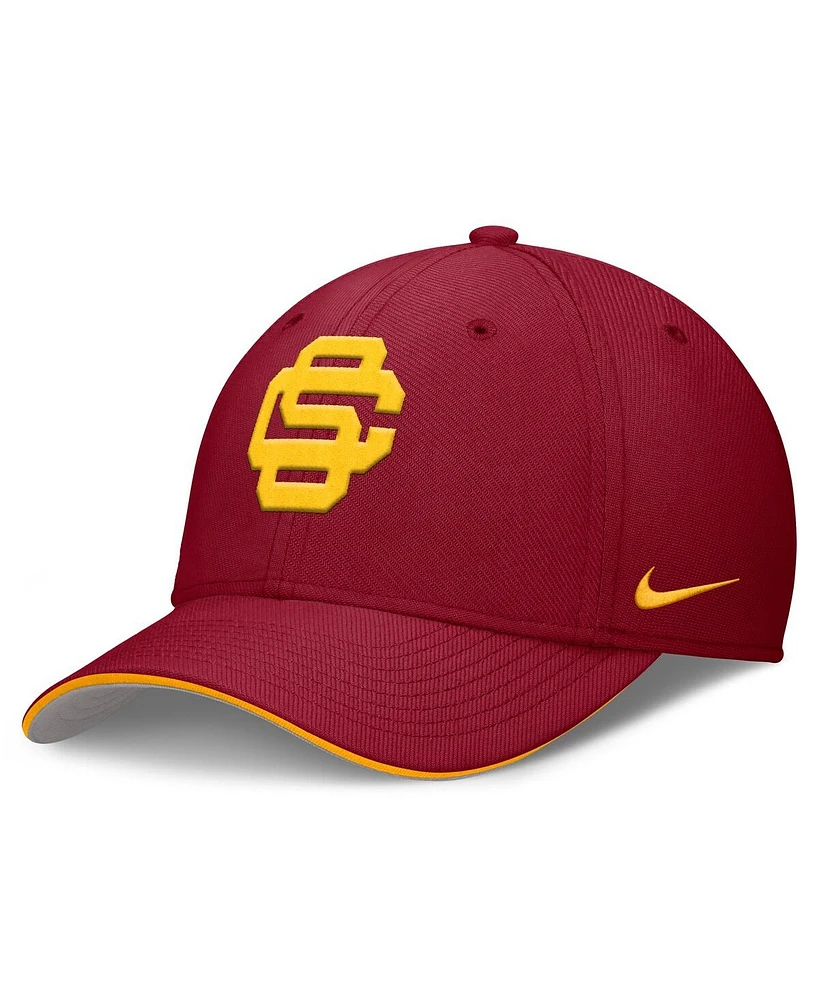 Nike Men's Cardinal Usc Trojans 2025 Dugout Coaches Rise Swoosh Performance Flex Hat