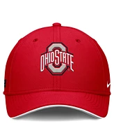 Nike Men's Scarlet Ohio State Buckeyes 2025 Dugout Coaches Rise Swoosh Performance Flex Hat