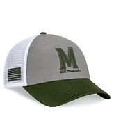 Top of the World Men's Gray/Green Maryland Terrapins Oht Military Appreciation Badge Trucker Adjustable Hat