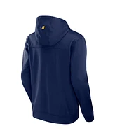 Fanatics Men's Navy West Virginia Mountaineers Defender Dot Faded Primary Pullover Hoodie