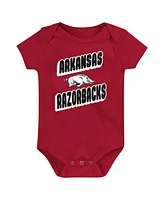 Outerstuff Newborn Cardinal Arkansas Razorbacks Sunday Comics Bodysuit 3-Pack