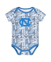 Outerstuff Newborn Carolina Blue North Tar Heels Sunday Comics Bodysuit 3-Pack