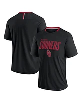 Fanatics Men's Black Oklahoma Sooners Defender Fade Slant T-Shirt
