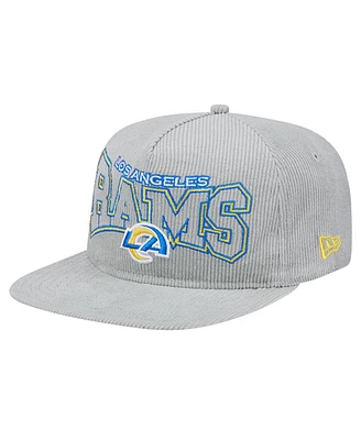 New Era Men's Gray Los Angeles Rams Corduroy Golfer Adjustable Hat